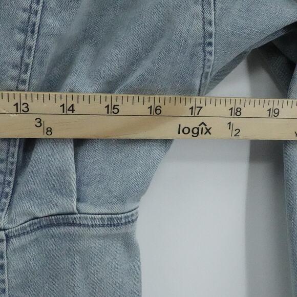 Free People Dress Womens 6 Blue Amber Denim Stretchy Western Boho Casual - Picture 13 of 16